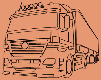 Иконка фуры для аренды с водителем и перевозки грузов